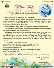 TÂM THƯ  Kêu gọi ủng hộ tịnh tài tiêm vắcxin covid 19 đến các hộ nghèo