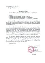 THƯ KHẨN THIẾT  Về giúp đỡ Cộng đồng người Việt tại Ukraine đang trong binh biến