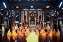 Lễ bố tát, thính giới của chư Tăng quận 12 tại tu viện Khánh An