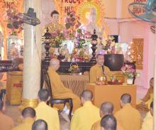 Thầy Viện chủ Thích Trí Chơn thuyết giảng tại Trường hạ Quảng Đức, Q.12